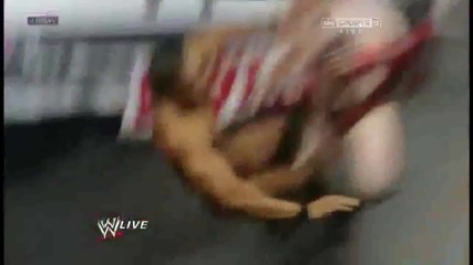 Apron Shoulder Block & Double Suicide Dive - Sheamus & Rey Mysterio & Sin Cara