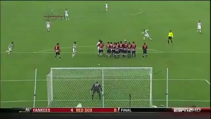 Beckham free kick goal - Los Angles Galaxy vs Chivas Usa 