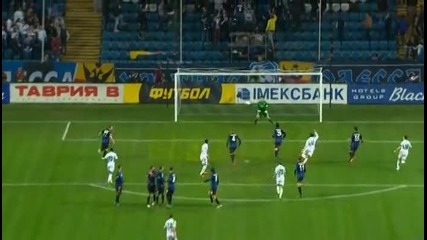 Голът На Христо Златински Срещу Черноморец Одеса В Лига Европа