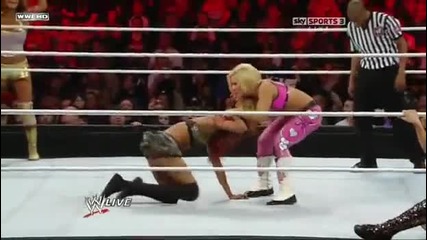 Wwe Raw Melina, Maryse and Alicia Fox vs Natalya, Eve and Brie Bella H D