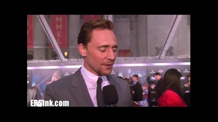 Том Хидълстън на премиерата на филма си Отмъстителите