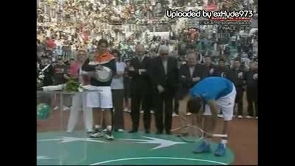Джокович имитира Надал на финал в Рим