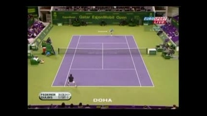 Atp Doha Роджър Федерер - Ернест Гулбис 6 - 2 4 - 6 6 - 4 