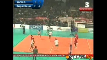 Цска - Зиратбанк 3:2 [ Цска на победа от полуфинал в Европа! ]