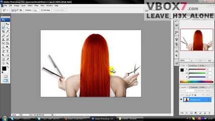 Промяна на цвета на косата Photoshop Cs3 [hq]