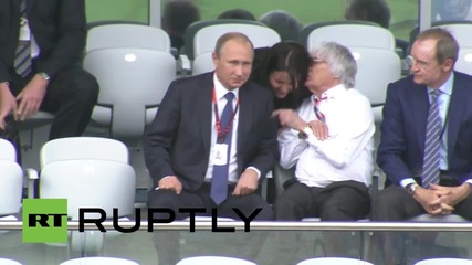 Russia: Putin enjoys Russian Grand Prix with Formula 1 boss Bernie Ecclestone