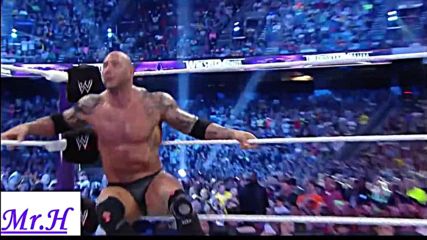 Randy Orton vs Batista vs Daniel Bryan Wrestlemania 30 Highlights