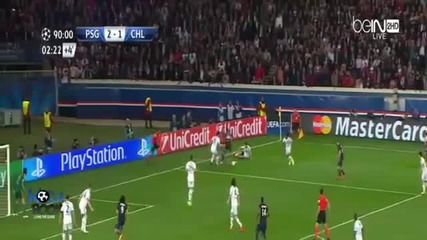 Psg vs Chelsea 3:1 (lavezzi, Luiz[o.g.], Pastore - Hazard)