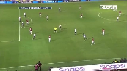 Ac Milan vs Parma 0 - 1 гол на Андреа Пирло 