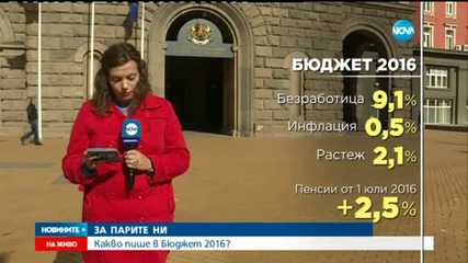 Какво пише в Бюджет 2016?