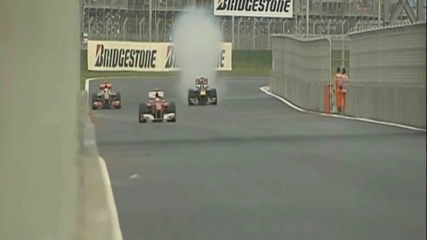Фетел отпада в Гп на Корея 2010 заради повреди в болида !!!