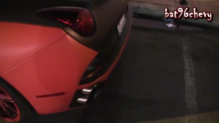 2012 Matte Red & Black Painted Ferrari California Valet Parking, Night Time - 1080p Hd