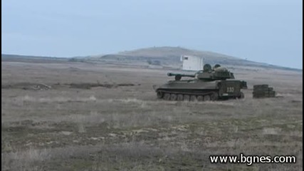 Стрелба със С А У 122мм " Gvozdika " на полигона в Казанлък