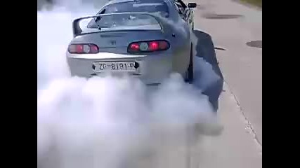 toyota supra burnout