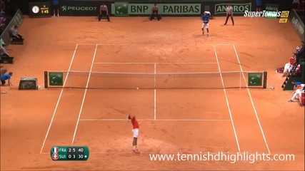Monfils vs Federer - Davis Cup 2014 Final