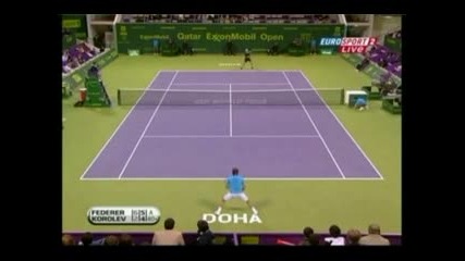 Atp Doha Роджър Федерер - Евгени Королев 6 - 2 6 - 4 