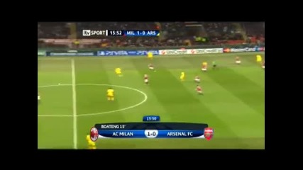 Boateng amazing goal vs Arsenal 1 - 0 [15.02.12] Uefa Champions League * Краен резултат 4:0