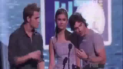 Nina Dobrev Ian Somerhalder and Paul Wesley funny and sexy moment