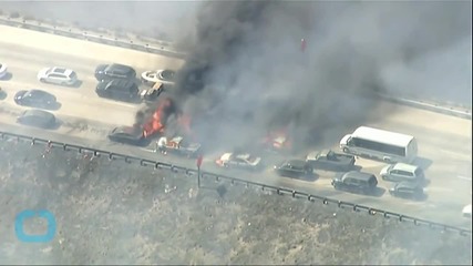 California Fire That Jumped Interstate 15 Calms Overnight