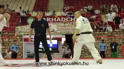 Zsolt Balogh vs. Vasil Vangelov - European Shinkyokushin Karate Championship, 2014 Baku