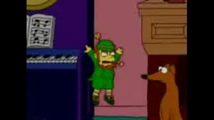 Simpsons irish danceing leprecaun