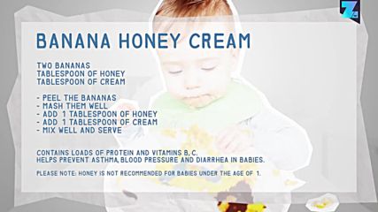 Кухня за бебета: Бананов крем с мед