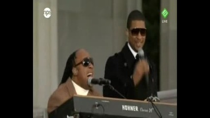 Shakira & Usher and Stevie Wonder - Higher Ground - The Obama Inaugural Celebration by 