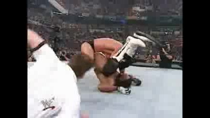 Wwe unforgiven 2001 The Rock vs Booker T and Shane Mcmahon part 2