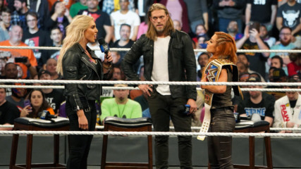 Charlotte Flair attacks Becky Lynch on "The Cutting Edge": SmackDown 1000, Oct. 16, 2018