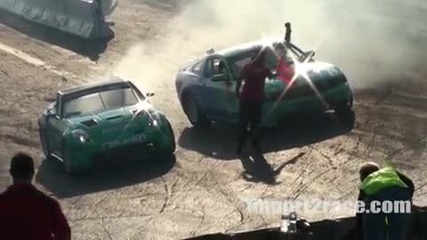 Team Falken 350z vs Mustang V8 Drift