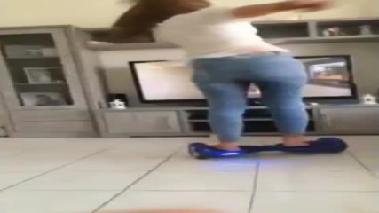 Cute Girl Hoverboard Fail Video _ Funny Hoverboard - Laughter Punch