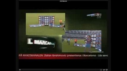 Zlatan Ibrahimovic - Presentation Barcelona Camp Nou