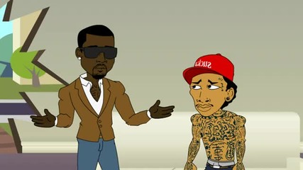 Its A Wrap: Wiz Khalifa, Amber Rose, Kanye West & Gumbi [cartoon Parody]