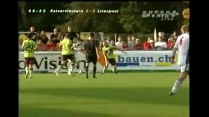 Liverpool - Kaiserslautern Reina Shot 