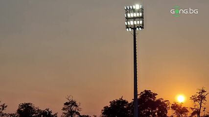 Осветлението на стадион "Георги Бенковски" светна за първи път