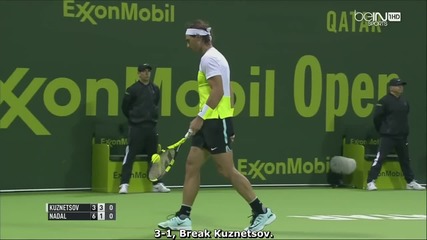 Nadal - Kuznetsov, Doha Open 2016 (14 Finale) Qatar Exxonmobil Open