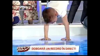 Amazing: Worlds Strongest Boy Doing Air Press - Ups On Tv! 