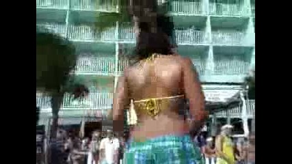 A lot of erotic hot girls on the beach