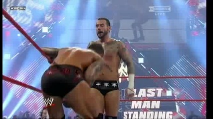 Wwe extreme rules 2011 Randy orton vs cmp punk [last man standing match] част1