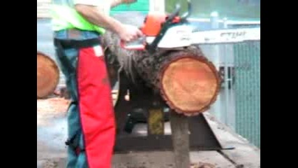 The chainsaw guy log testing Stihl Ms 390