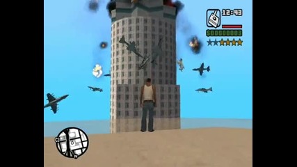 Gta San Andreas Hydra Explosion, atomic bomb!!! 