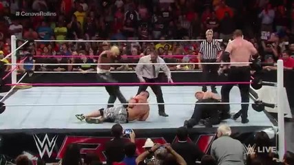 John Cena vs. Seth Rollins - ( Меле на ринга ) Raw 27.10.14