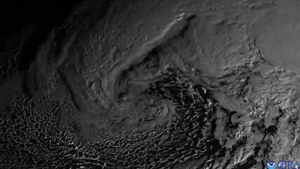 Сателитни изображение показват мащаба на бурите, очакващи се да връхлетят Калифорния (ВИДЕО)