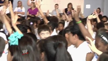 Alberto Del Rio and Ricardo Rodriguez lead a Be a Star Rally in Raleigh, N.c. May 16, 2013