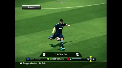 Pes 2010 Player gets hit by the ball (angry Ronaldo)