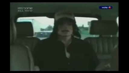 Michael Jackson having fun dancing in a car 
