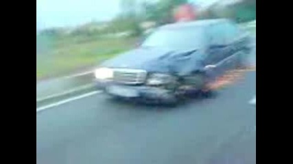 Damaged Mercedes
