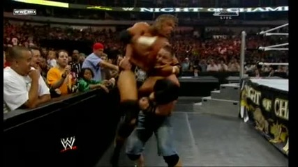 Wwe Night Of Champions 2008 Triple H vs John Cena part 2 