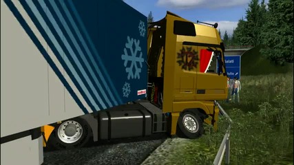 German Truck Simulator Mb Crash (hd) - Youtube