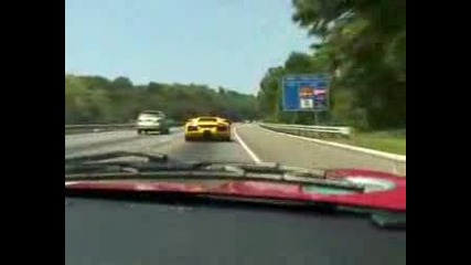 Street Race - Lamborghini Murcielago VS Ford GT on highway